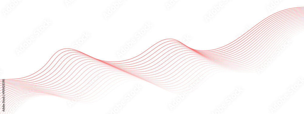 Wall mural wavy lines tech futuristic motion background. abstract wave element for design. glowing geometric li