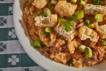 Arroz Caldo, a rice soup from the Philippines