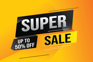 super sale poster banner graphic design icon logo sign symbol social media website coupon

