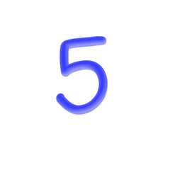 blue number five