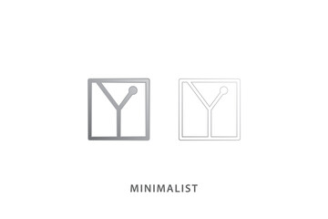 Minimalist letter logo design, minimalist and modern brand logo style. Abstract letter logo