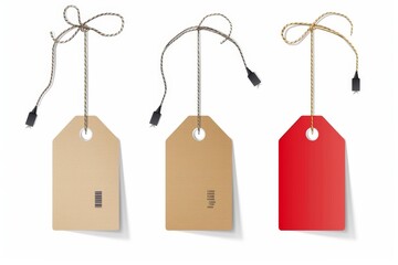 Price tag, label icon, paper price, blank product labels symbol, empty cardboard price label, sale mockup