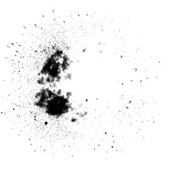 Vintage Dust Particle and Grain Texture on White Background