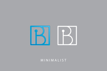 Minimalist letter logo design, minimalist and modern brand logo style. Abstract letter logo