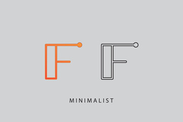 Minimalist letter logo design, minimalist and modern brand logo style. Abstract letter logo