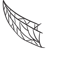 Spider web lines geometric shapes abstract black illustration background corner