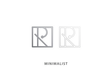 Minimalist letter logo design, minimalist and modern brand logo style. Abstract letter logo