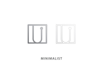 Minimalist letter logo design, minimalist and modern brand logo style. Abstract letter logo