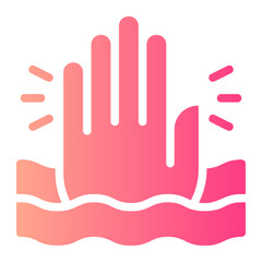 Obraz premium drowning gradient icon