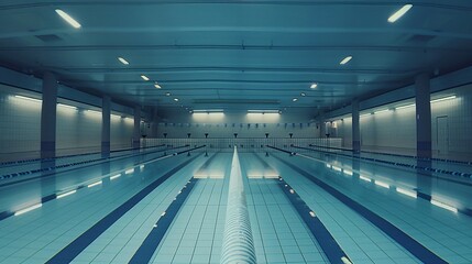Fototapeta premium Spacious Gym Swimming Pool