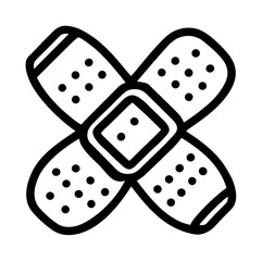 Bandage icon representing healing and care  
