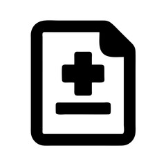 Obraz premium Medical document icon on a simple white background 