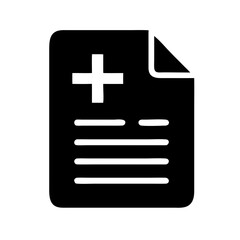 Obraz premium Medical Report Document Icon on White Background 