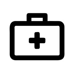 Obraz premium Medical kit icon in simple design on white background 