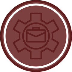 OntheJob Training Vector Line Double Circle Maroon