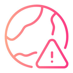 global warming gradient icon