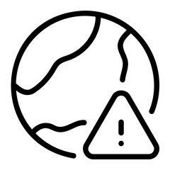 global warming line icon