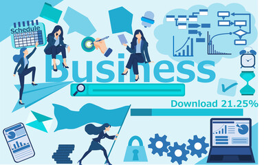 ビジネスの壁紙イラスト(アイキャッチ・サムネ)