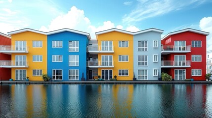 Naklejka premium Investment opportunity flat design side view economic theme water color Triadic Color Scheme