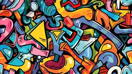 Obraz premium Graffiti Pattern Background