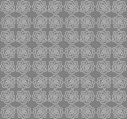 Abstract seamless pattern on gray background