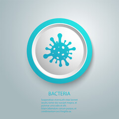 Danger bacteria vector icon illustration isolated on white background