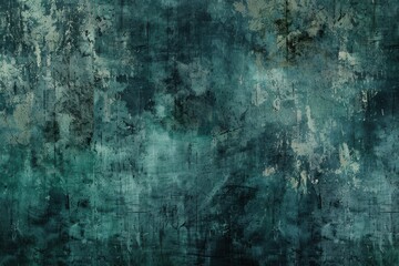 Fototapeta premium Vintage design with faded textures showcasing dark charcoal, ocean teal, and various tones of gray. Background provides space for text or visuals