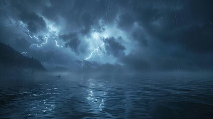 Fototapeta premium Ultra-Realistic Thunderstorm Scenes