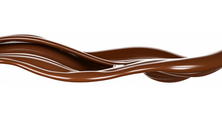 Chocolate Splash Isolated on White Background