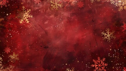 Red background with texture and distressed vintage grunge and watercolor paint stains in elegant Christmas backdrop illustration, ai
