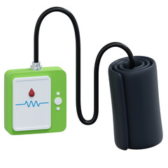blood pressure monitor 3d medical icon illustration