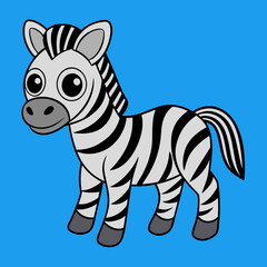 Stylized zebra vector with black and white stripes, perfect for logos, posters, vector art illustration