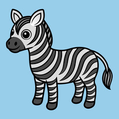 Stylized zebra vector with black and white stripes, perfect for logos, posters, vector art illustration