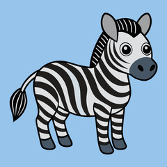 Stylized zebra vector with black and white stripes, perfect for logos, posters, vector art illustration
