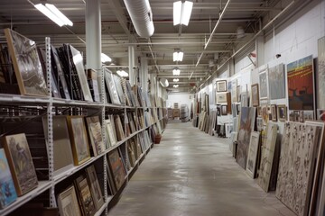A Storage Room Filled with Paintings and Artwork