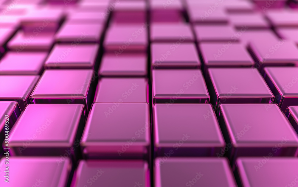 Poster shiny purple cubes arranged in an abstract pattern, creating a modern and futuristic texture. perfec