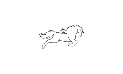 This is horse tato design black nad white .