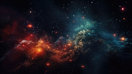 Glittering particles flowing in a dark space