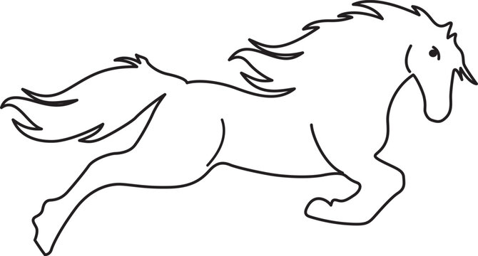 This is horse tato design black nad white .