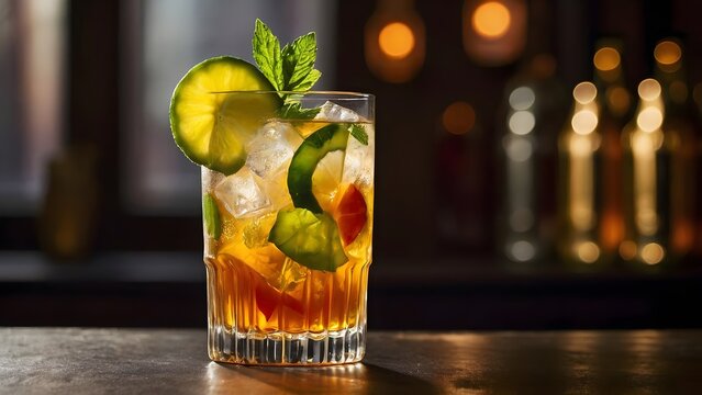 Classic Pimm's Cocktail with Fresh Fruits