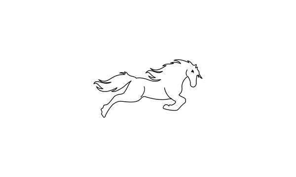 This is horse tato design black nad white .