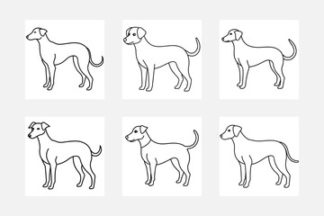 Creative Dog Line Art Illustration
