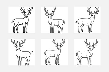 Deer Line Art Illustration Ideas
