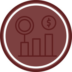 Analysis Vector Line Double Circle Maroon