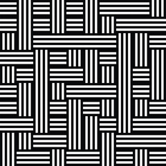 Retro black and white geometric pattern background, vector abstract circle, triangle and square lines art. Trendy bauhaus pattern backgrounds op-art set