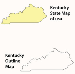 Fototapeta premium kentucky state map of usa