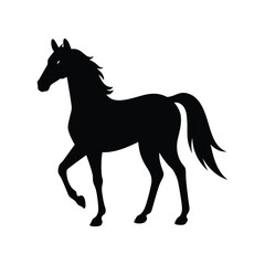 A silhouette of a horse Vector illustration Design