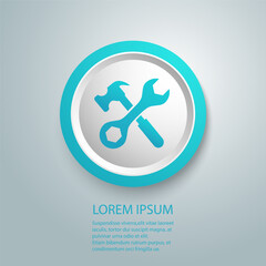 Tool icon symbol vector on white background