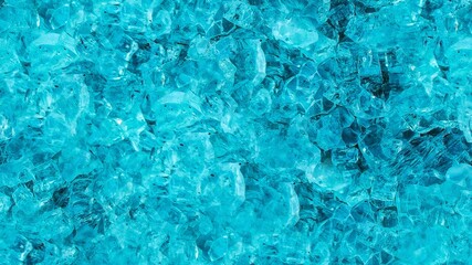 Abstract turquoise background. crushed ice texture.
