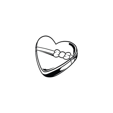 recommend clip art: Line art Vector chocolate box valentine illustration